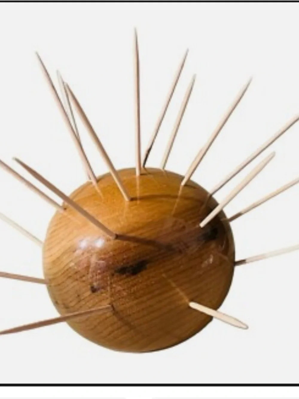 Vintage Wooden Decorative Sphere Toothpick holder